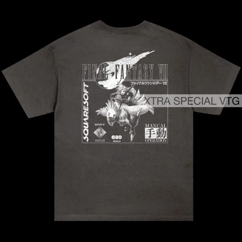 

00012498#A-Vintage Final Fantasy VII Shirt | Cloud Strife Chocobo | Back Print