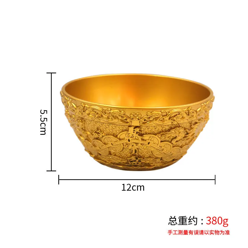 Brass Dragon and Tiger Treasure Basin Ornament, Wealth-Attracting Basin, Decorative Item for Store and Company Opening, High-End