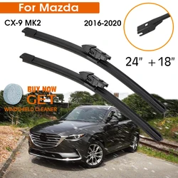 Car Wiper Blade For Mazda CX-9 MK2 2016-2020 Windshield Rubber Silicon Refill Front Window Wiper 24