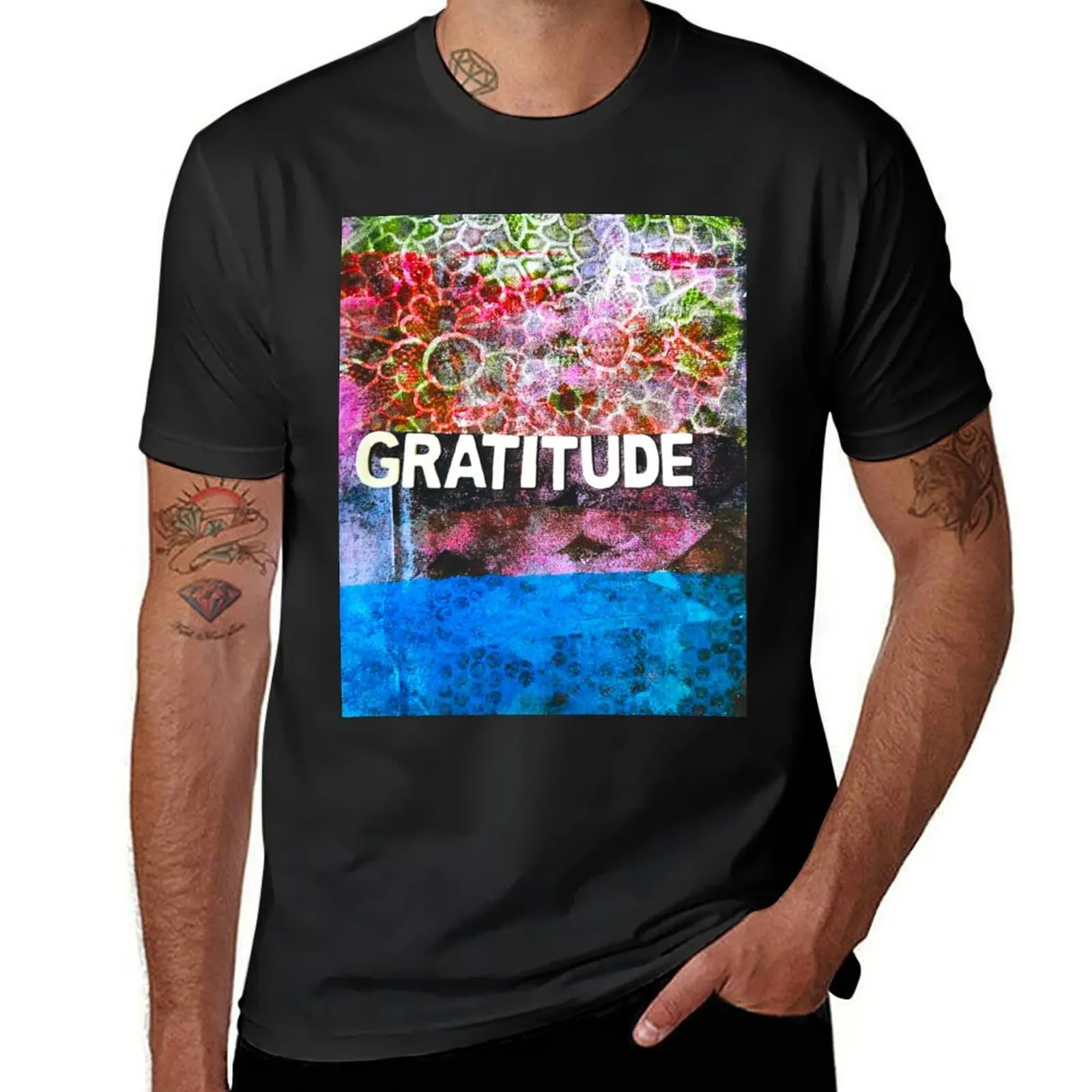

GRATITUDE T-Shirt cute tops sweat customs animal prinfor boys Men's t-shirt