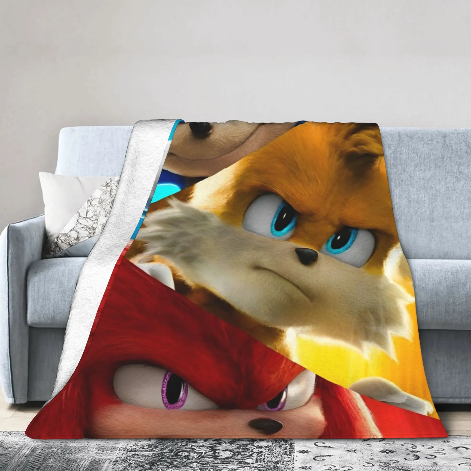 S-Sonics The H-Hedgehogs Blankets Flannel Print Multi-function Super Warm Throw Blankets for Home Outdoor Bedspread
