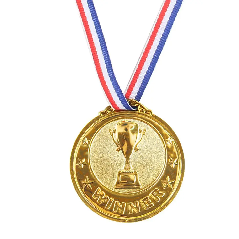 Médaille de trophée en or, argent et bronze, médaille d'honneur, champions, accessoires de sport, coupe de football, jeux, L8O7