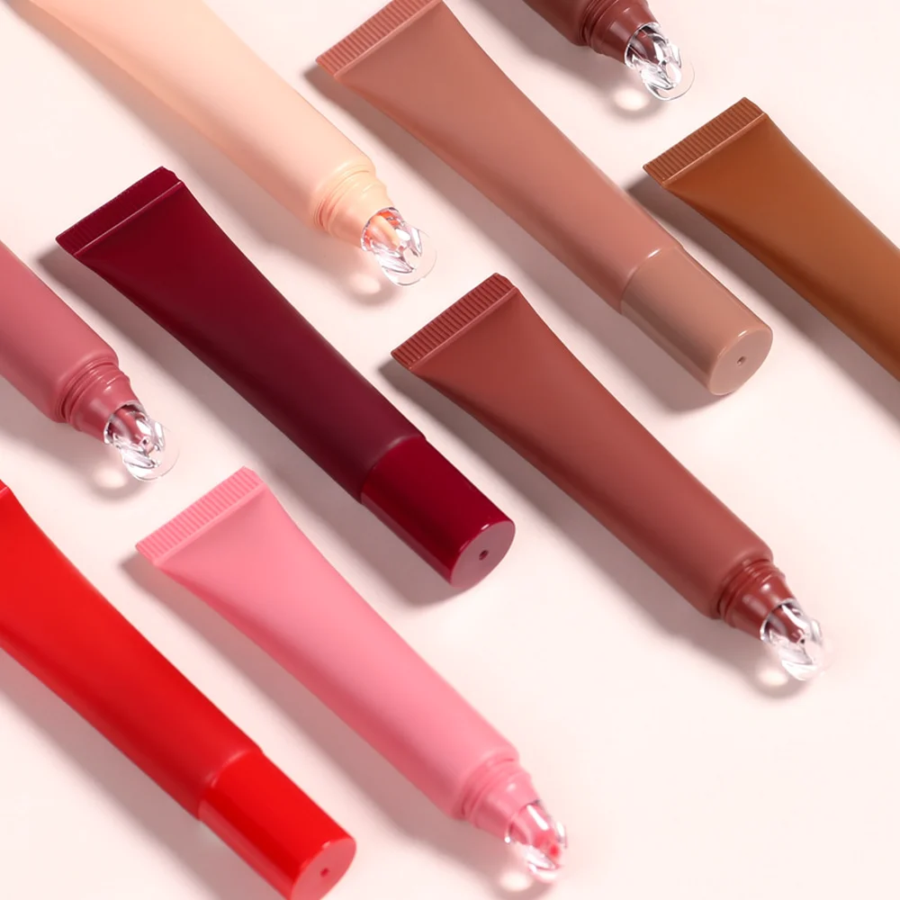 Glossy Peptide Lip Plumper Oil Moisturizing Liquid Lipstick Hydrating Shiny Tint Long Wear Butter Balm Beauty Product