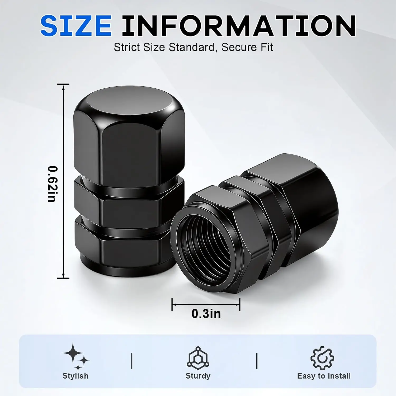 4Pcs Tire Valve Stem Caps  Tires Accessories Aluminum Alloy Nipple Wheel Caps For Cars Motorcycles Bicycle Cover Dustproof