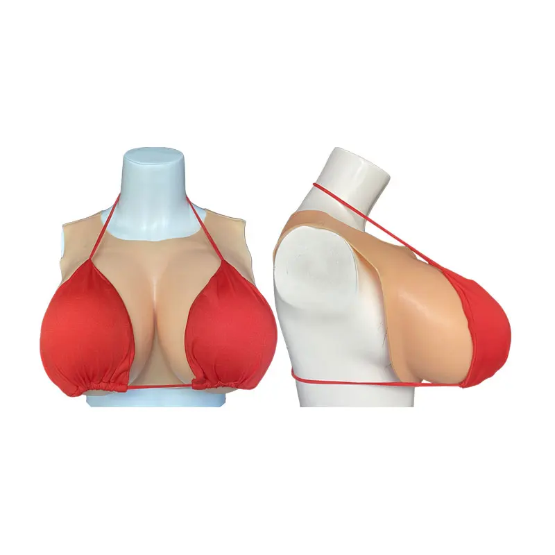 Silicone Breast Forms for Transgender Crossdresser Drag Queen Cosplay - Plump Soft Shake Tight Fit Huge Fake Boobs