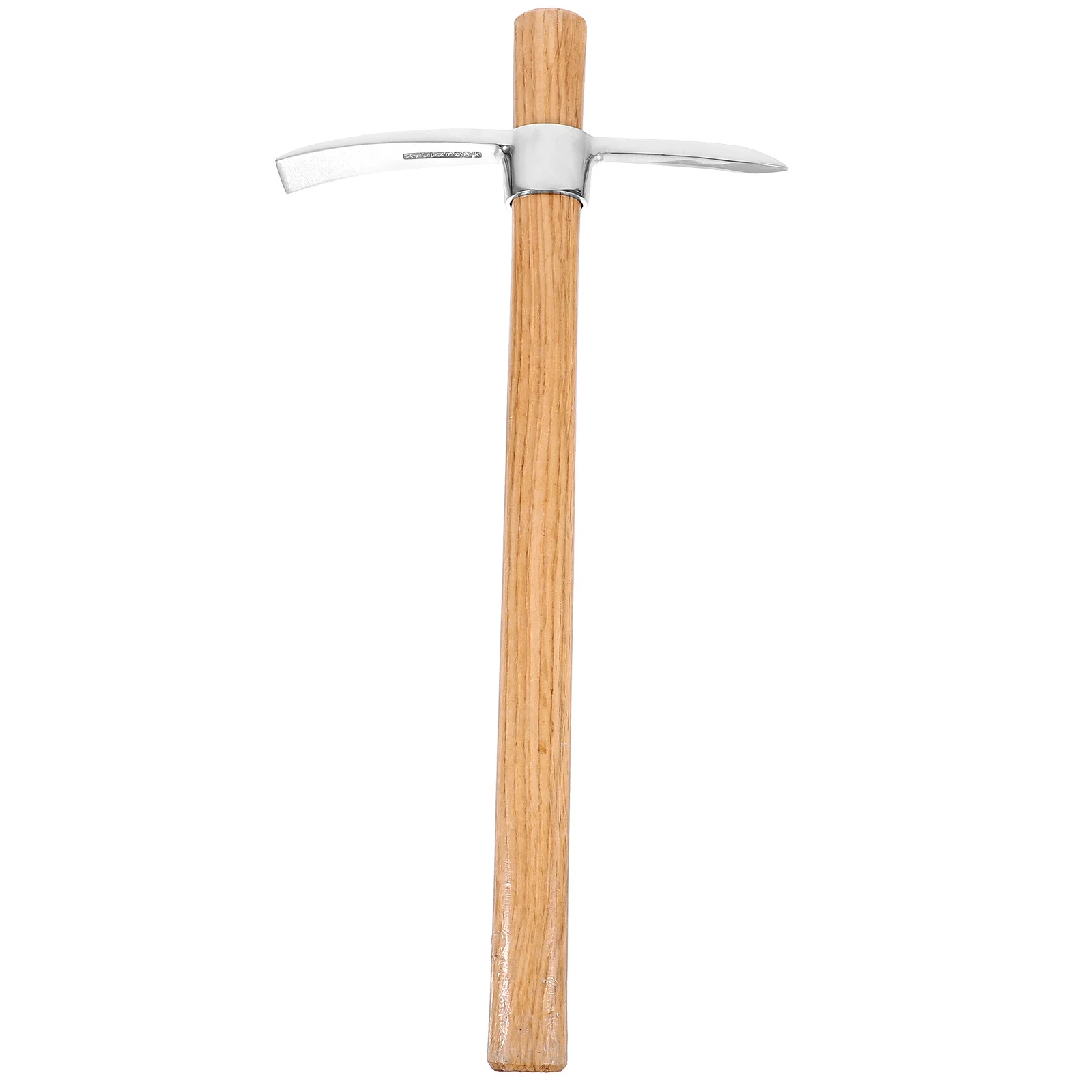 Stainless Steel Garden Hoe Heavy Duty Wooden Handle Hand Tiller For Weed Control Planting Tool Yard Farming Scuffle Hoe