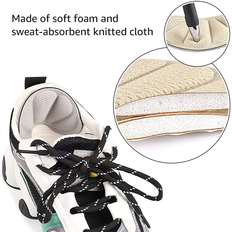 3Pairs Heel Inserts for Shoes Too Big Reduce Size Filler Sneakers High Heels Pain Relief Insole Anti-Wear Feet Heel Protector
