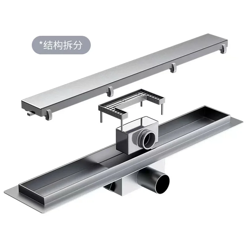 304 stainless steel floor drain invisible inlay linear design, modern dedicated