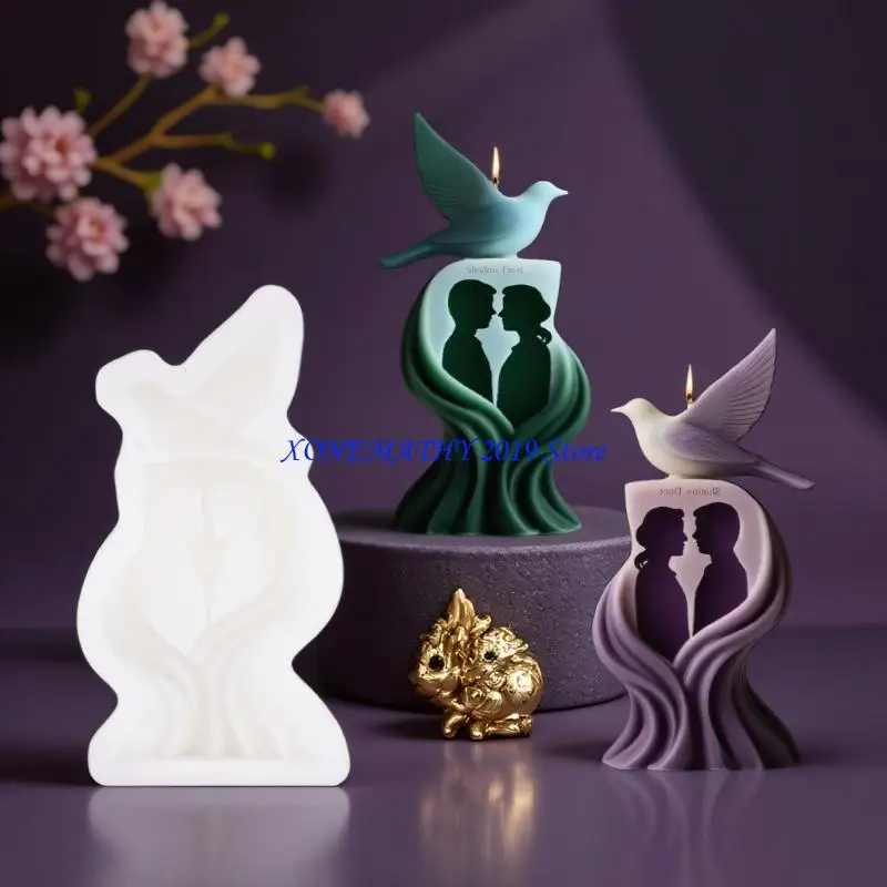

F42F Silicone Peace Doves Mould For Handmade Jewelry Decoration