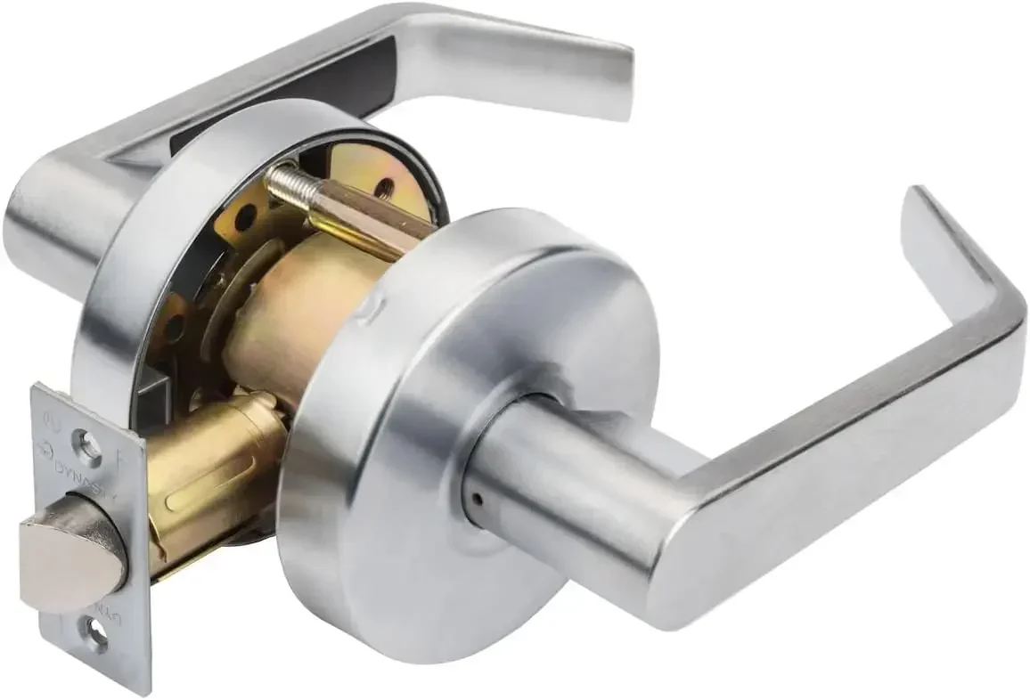 AUG-30-26D Grade 2 Commercial Duty Passage Lever, ADA, Satin Chrome Finish