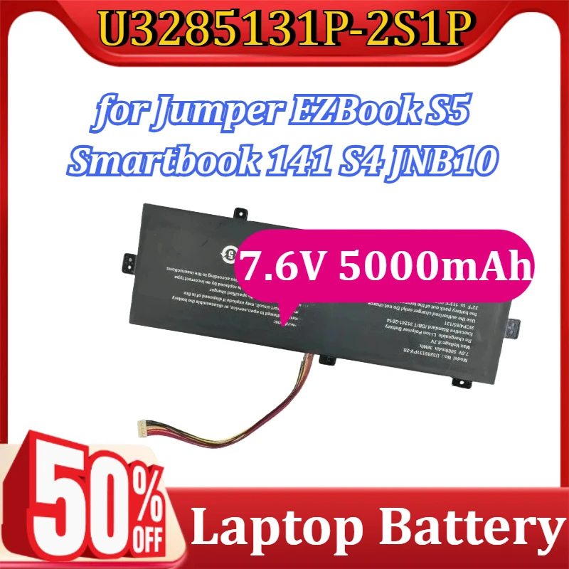 

Laptop Battery for Jumper EZBook S5 Smartbook 141 S4 JNB10 U3285131P-2S1P 7.6V 5000mAh For ATVIO W1415A
