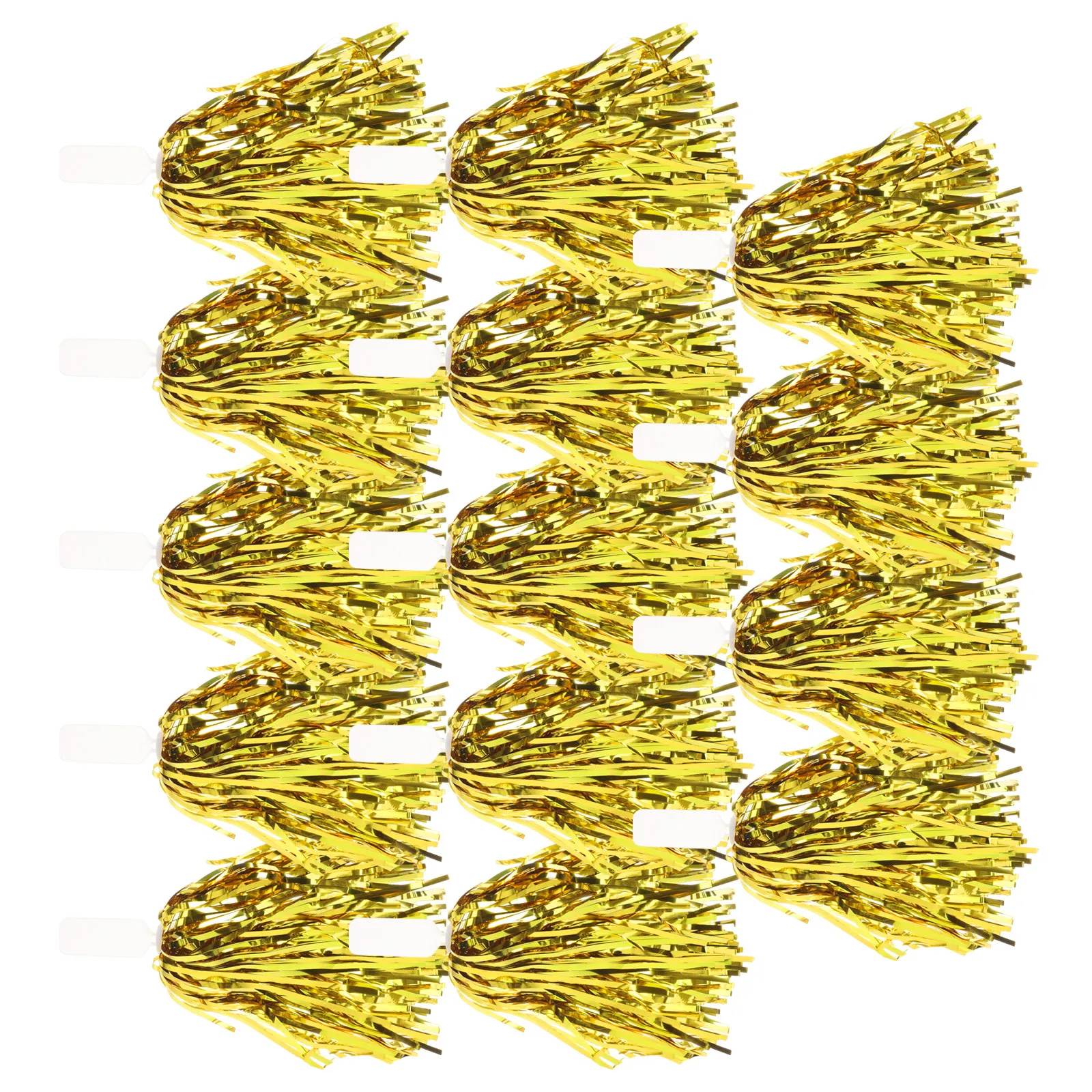14 Pcs Sports Cheering Accessories Metallic Cheerleading Pom Poms Pompom for Cheerleaders Costume Team