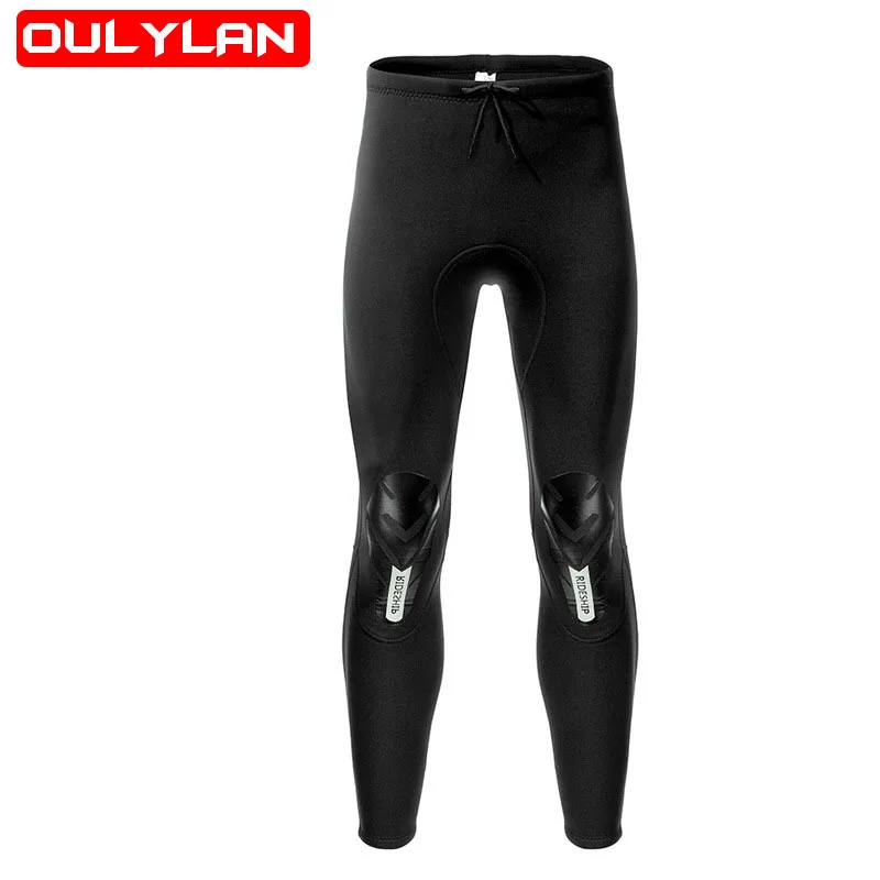 

New 3mm Premium Diving Suit for Men Women Wetwuit Pants Neoprene Swimwear Black Keep Warm Black Surfing Snorkeling