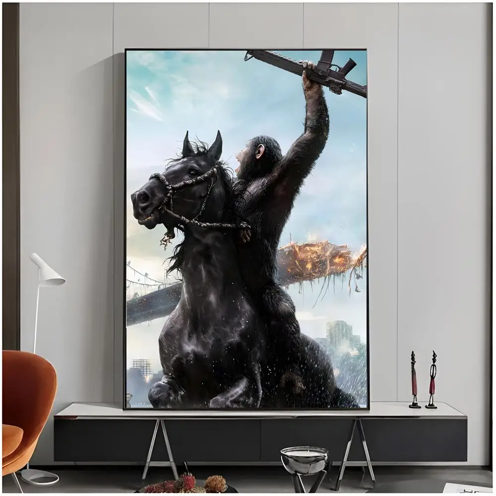apes sci fi adventure film K-Kingdom Of The Planet Of The Apes Poster Living Room Bedroom Decorative Print Unframed Decor