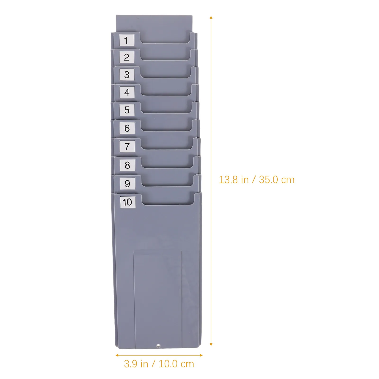 Time Cards Holder Flexible Rack Wall-Mounted Attendance Cards Organizer Multi-Grid Plastic Slot for Warehouse Office Classroom
