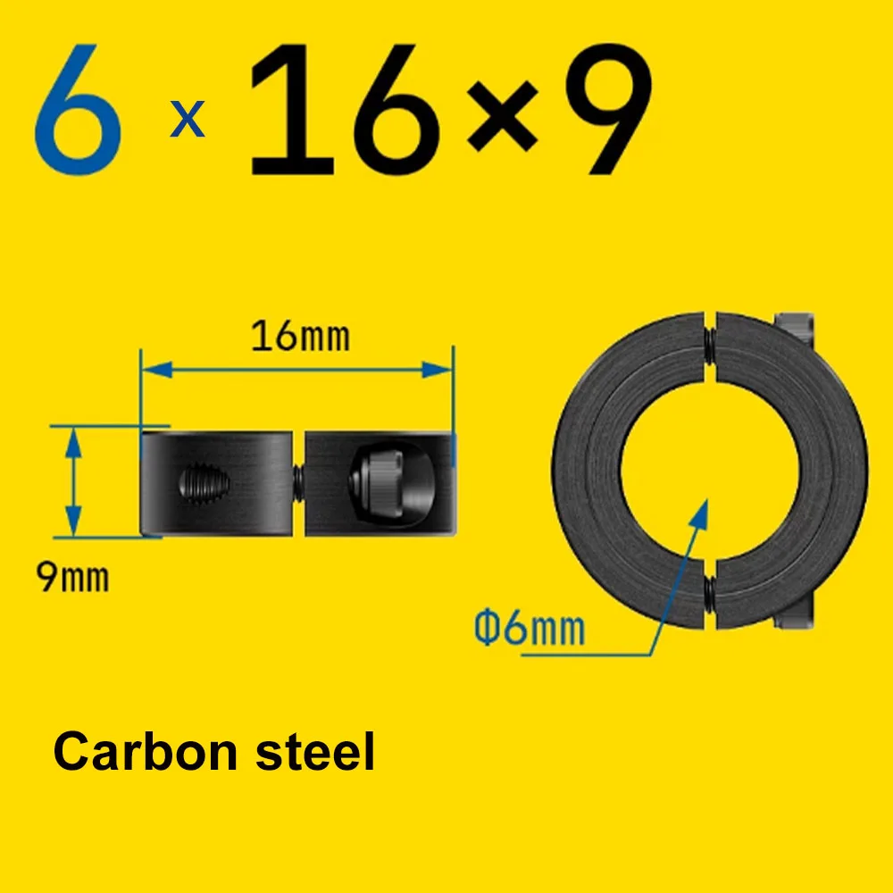 1Pcs Dia 3-60mm Al‑alloy / Carbon Steel Double Opening Collar Separated Fixed Ring Clamp  For Optical Shaft Positioning Lock
