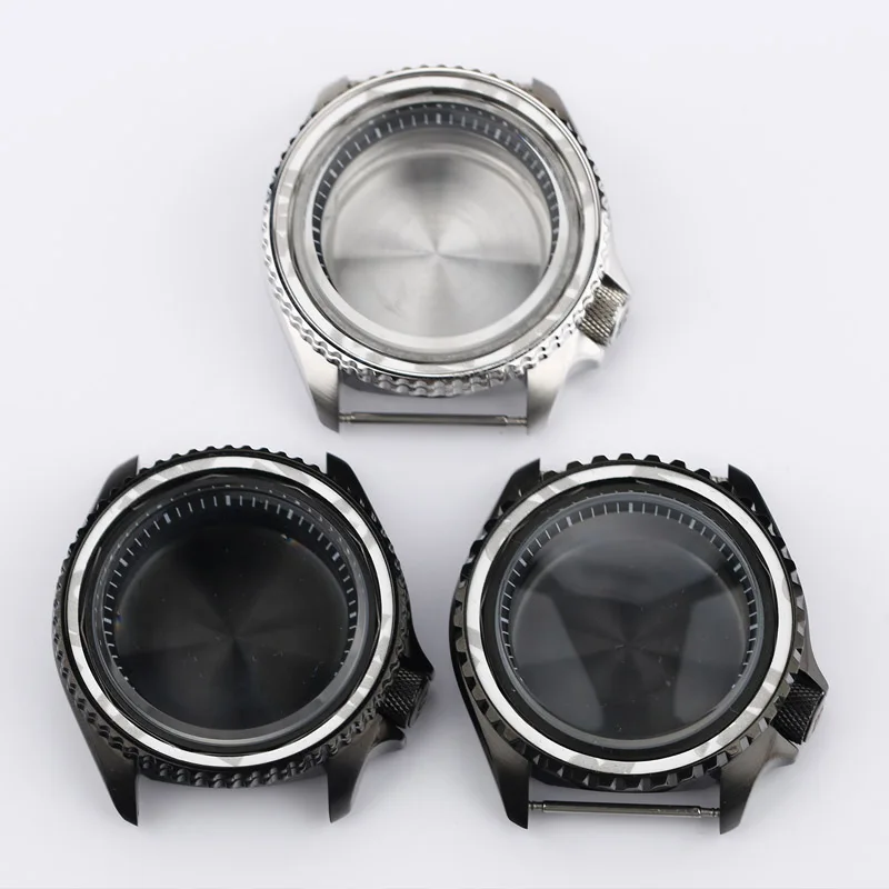 

42mm SKX007 PVD Black Stainless Steel Hardlex Glass Diver Watch Case for NH35 36 Movement Men's Mechanical Watch Build Parts