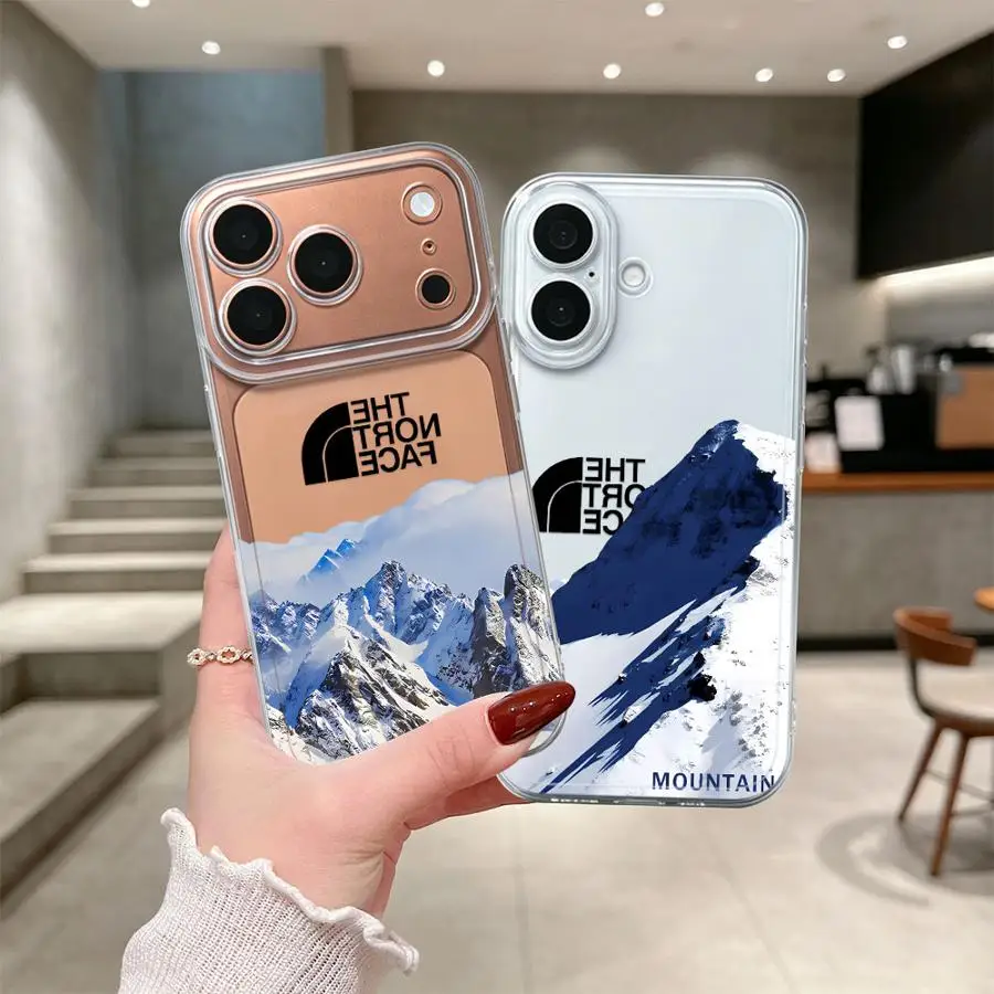 Transparente Handyhülle für Apple iPhone 17 Pro Max 11 15 Air XS XR 13 Mini 16 17e 14 Plus 12 16e Sunset Nort Schneeberg