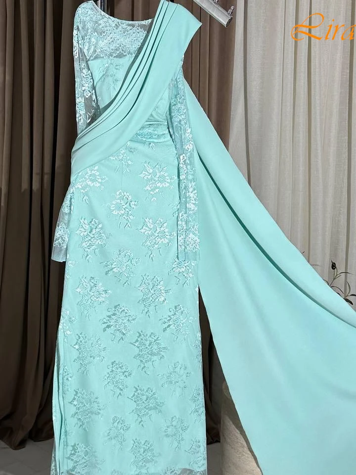 

Customized Straight Crew Neck Elegant Formal Evening Dress Fashion Bespoke Occasion Gowns Delicate Temperament Prom Dress