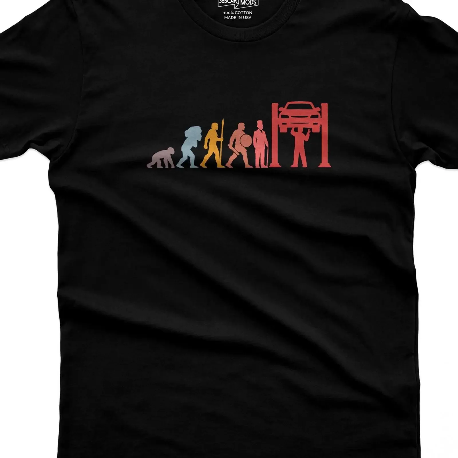 Evolution of a Mechanic T Shirt Funny Garage Auto Repair Gearhead for Him vintage Washed Stretched streetwear Slightly