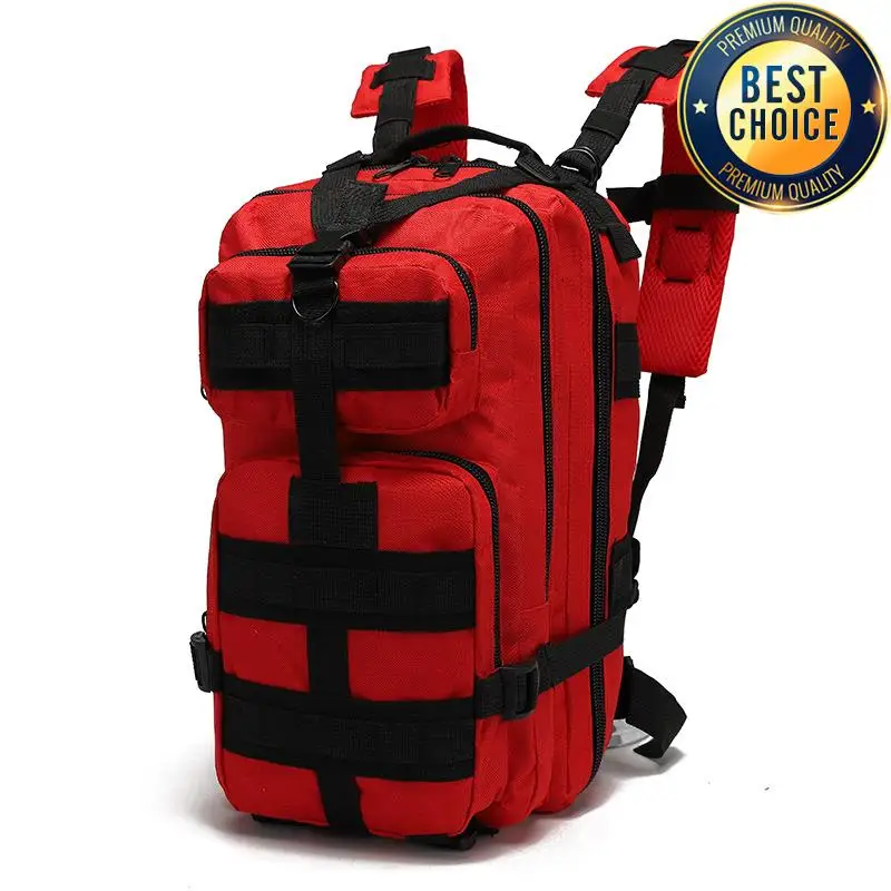 Outdoor 3P Tactical Backpack 30L First Aid Bag Sport Trekking Hiking Camping Hunting Knapsack Climbing Riding Training Rucksack