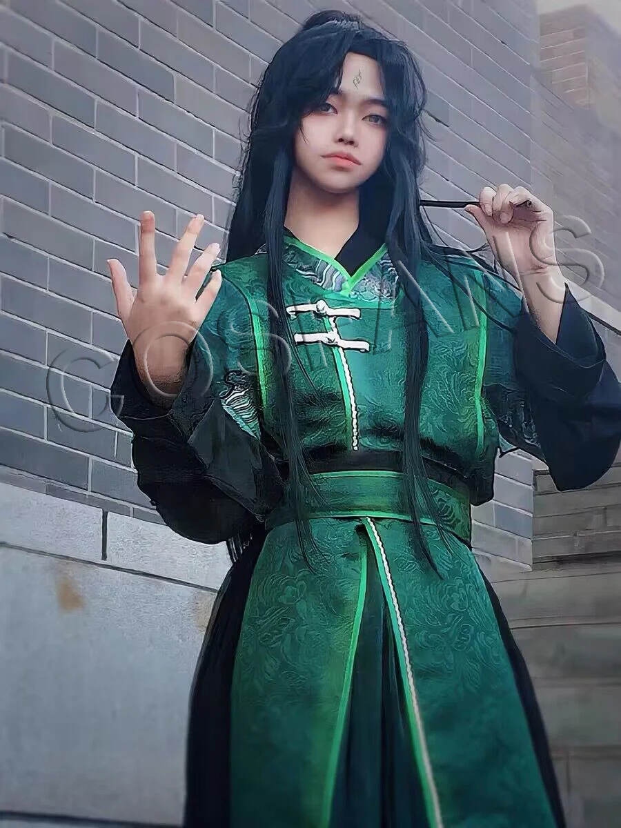 Tian Guan Ci Fu He Xuan Qi Rong Feng Shi Shi Qingxuan Costume Cosplay Halloween Hanfu Anime puntelli parrucca Fancy Stage Performance