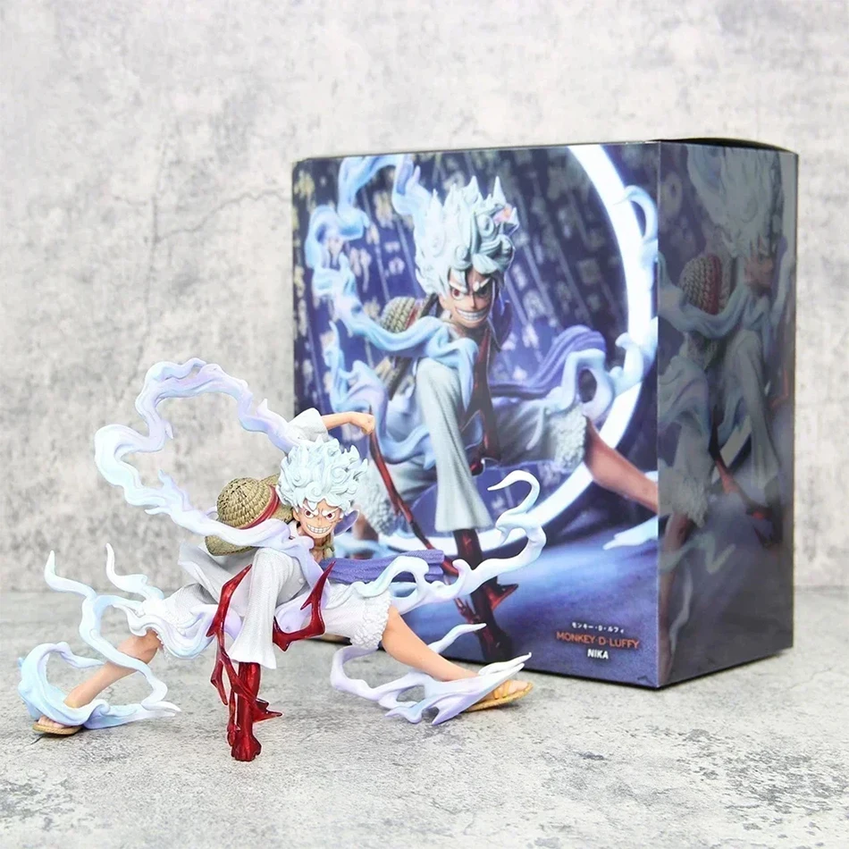 أنيمي قطعة واحدة الشمس الله نيكا لوفي القرفصاء شخصية اليدوية البلاستيكية نموذج أنيمي الطرفية زينة زخرفية هدية عيد ميلاد #5