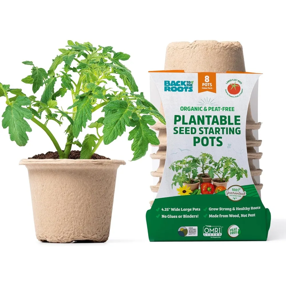 

Back to the Roots Organic & PLANTABLE 4.25 Wide Seed Starting POTS (8 CT)