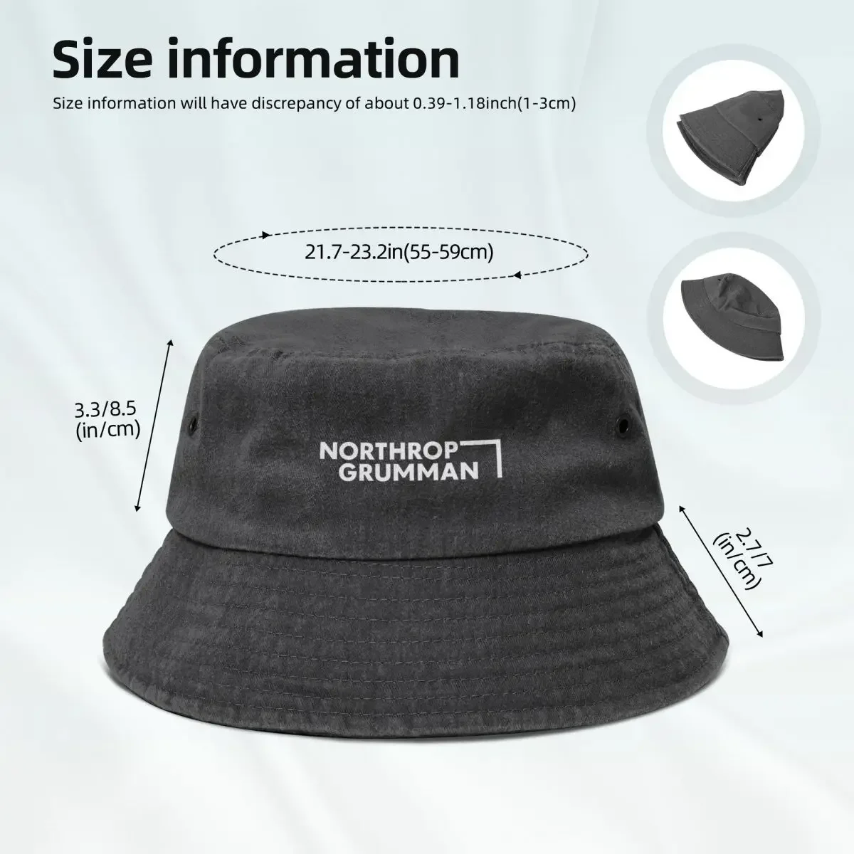 Northrop Grumman logo Bucket Hat Hat Man For The Sun Mountaineering Sun Cap Female Men's