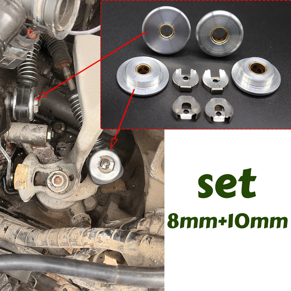For Audi A1 8X A3 8L 8P 8/10MM Upgrade Manual Gear Shift Cable End Rod Linkage Selector Lever Pivot Bushing W/Lock Washer Clip
