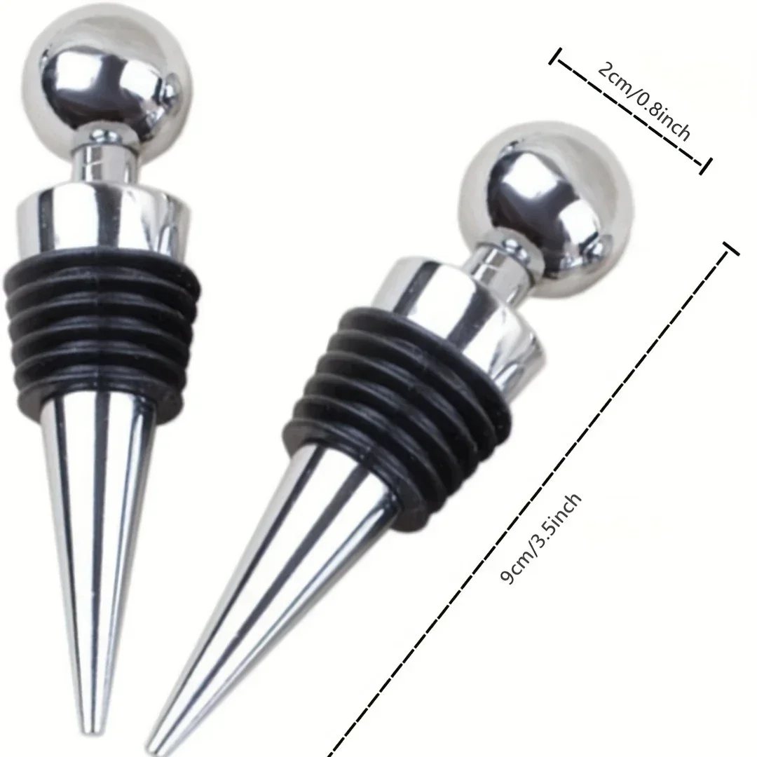 2/4pcs Silicone Wine Bottle Stoppers Set Reusable Air-Dried Freshness Preserver for Gifting Bars Parties Weddings