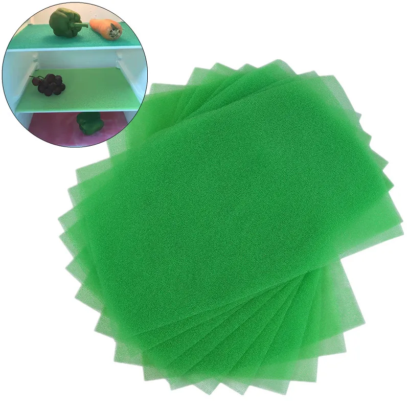 1-10Pc Refrigerator Spong Pad Antibacterial Antifouling Mildew Moisture Washed Pad Fridge Mat Cabinet Mat Food Fresh Keeping Mat