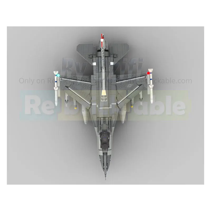 MOC serie militar F-16C Fihting bloques de construcción modelo de ensamblaje Compatible ladrillos juguetes aviones regalos de navidad 1005 Uds