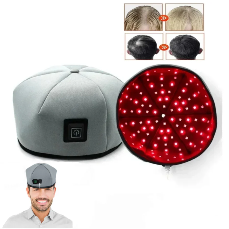 

Шапочка для роста волос, устройство для терапии красным светом, шляпа, инфракрасное светодиодное лечение, шлем, предотвращающее выпадение головы, релаксация, облегчение кожи головы