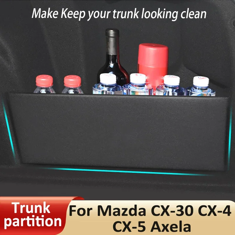 Car Organizer Trunk Side Partition For Mazda CX-30 DM CX-4 GK CX-5 KF Axela Hatchback Sedan Auto Trunk Accessories Storage Tools