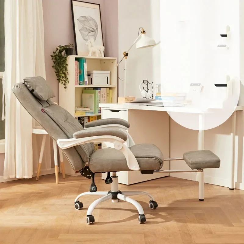 

Comfy Swivel Office Chair Gamer Grey Modern Lazy Rolling Design Comfortable Work Gaming Chair Study Chaise De Bureaux Furniture