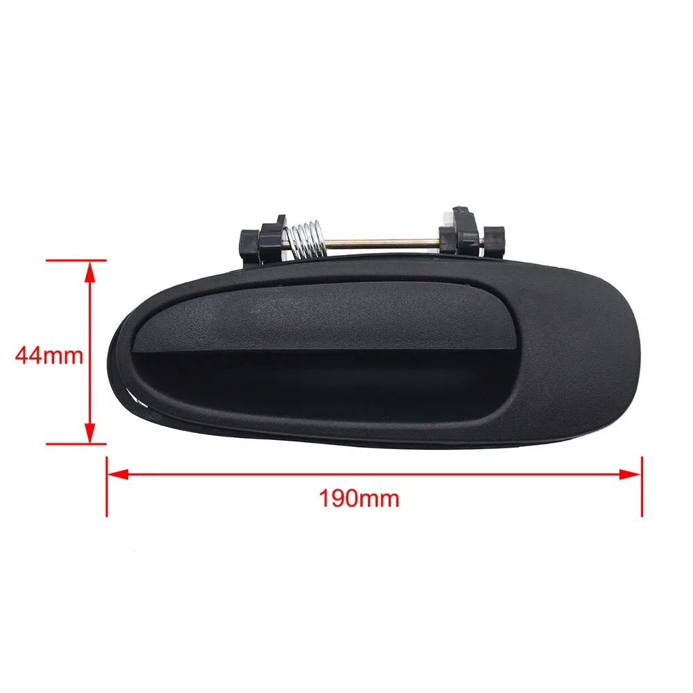 2 Pcs Black For TOYOTA COROLLA 1993-1997 Car Exterior Outside Outer Door Handle Front Rear Left Right 69220-12160, 69210-12160