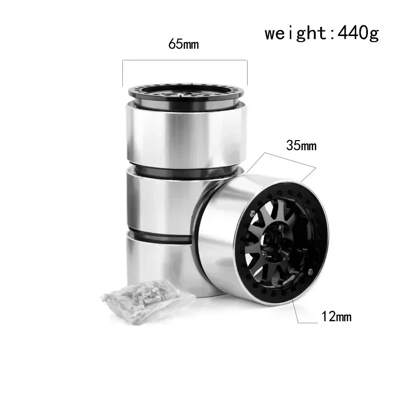 Rock Crawler 2.2-Inch Alloy Wheel Hub Simulated Climbing Car Rock Crawler Lock Tire Wheel Hub Scx10 TRX-4 Universal Wheel Hub