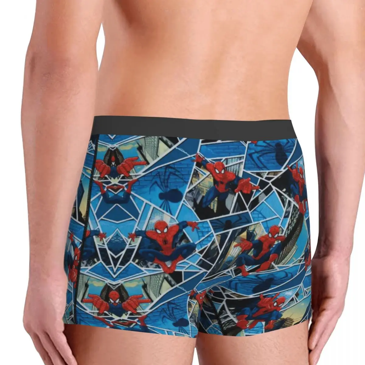 Spider Cobweb Hero Underwear Male Print Customized Spider Man Boxer Briefs Shorts Panties Soft Underpants