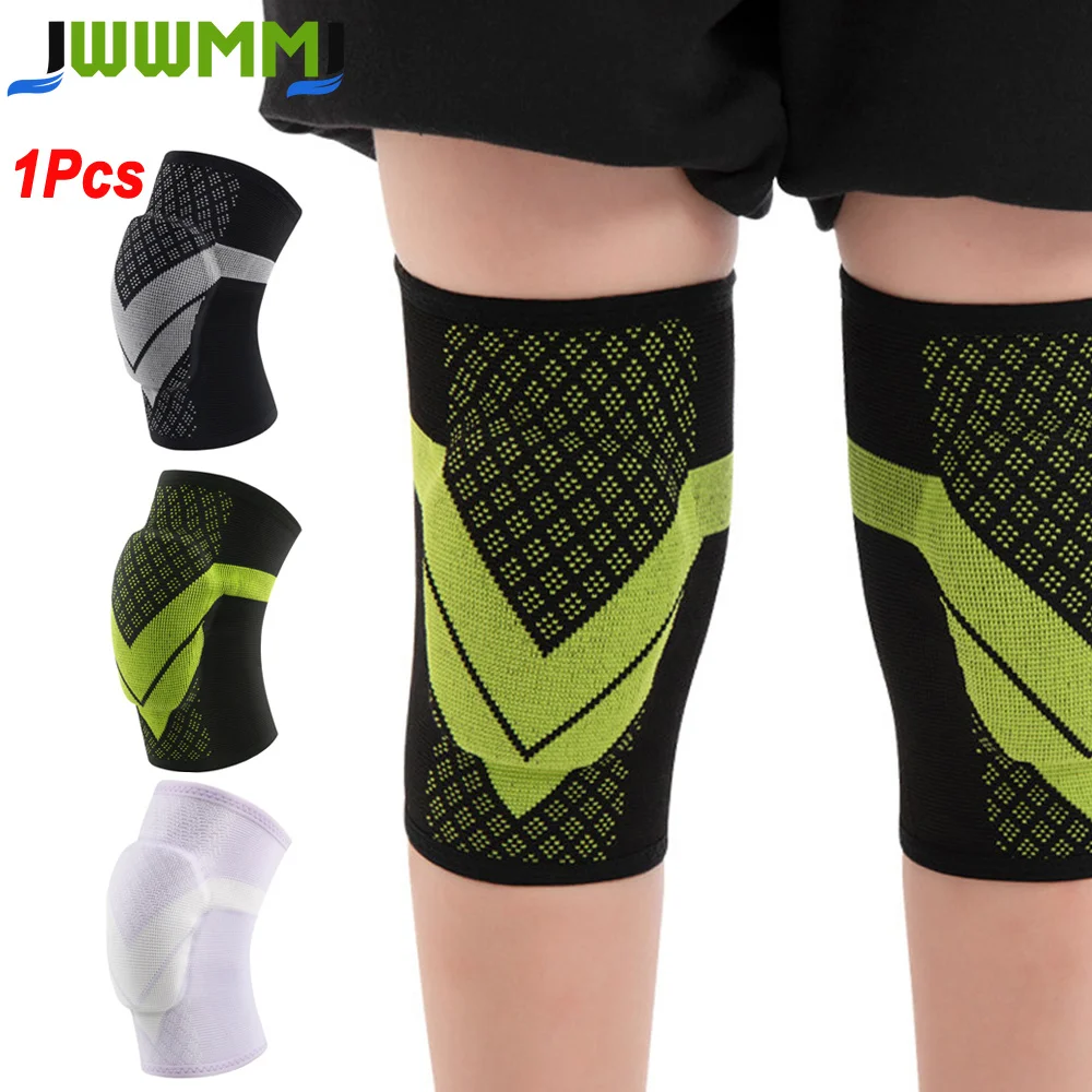 1Pcs Kids Knee Pad Dance Volleyball Knee Pads Anti Slip SBR Kneepads Soft Elastic Knee Protector for Dancers Girls Boys Sports