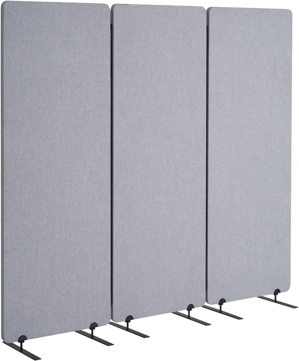 2FT Room Divider, 3 Panel PET Polyester Soundproof Room Screen, Folding Privacy Divider Portable Partition Divider for Room