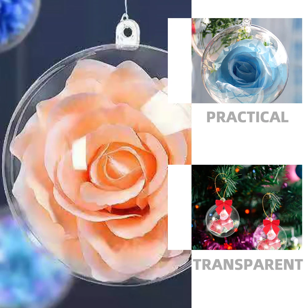 

18 Pcs Oversized Outdoor Christmas Ball Ornaments Balls Clear Transparent Plastic