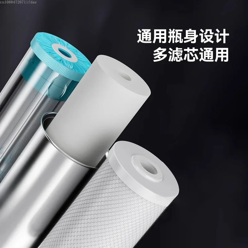Suitable for 10-inch 20-inch 304 stainless steel large fat filter bottle PP cotton core whole house sediment industrial tap