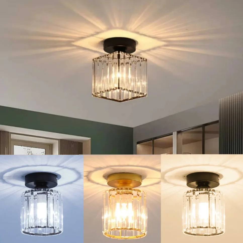 الشمال LED الاكريليك مصباح السقف الممر الممر E27 مصباح لغرفة المعيشة غرفة نوم المنزل ضوء السقف الإضاءة الداخلية التيار المتناوب 85-265 فولت