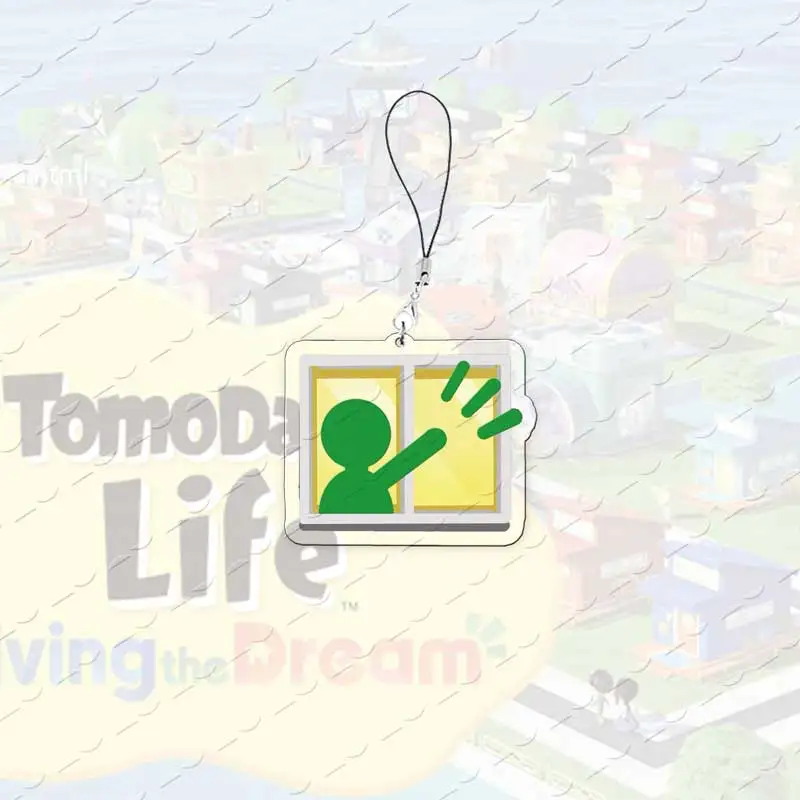 Acrylic Hot Video Game Tomodachi Life Small Pendant Phone Chain Window Mobile Phone Charms Fans Gamers Gifts
