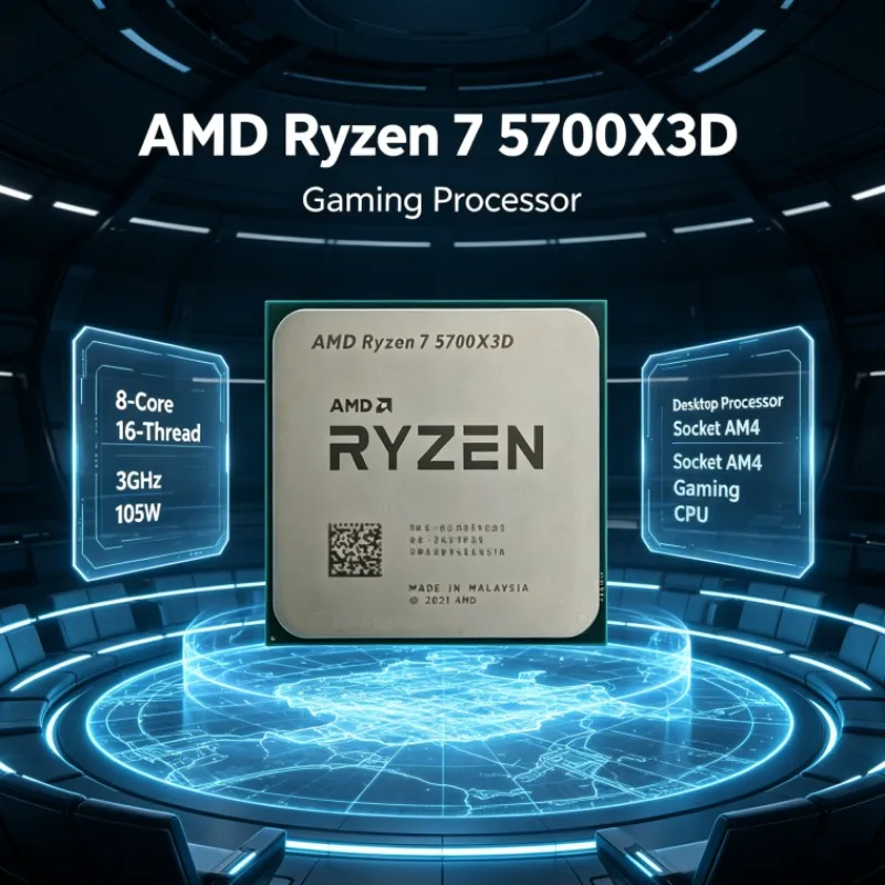 AMD R7 5700X3D Ryzen 7 Computer Processor 8-Core 16-Thread 3.0GHz Up to 4.1GHz 105W AM4 Socket DDR4
