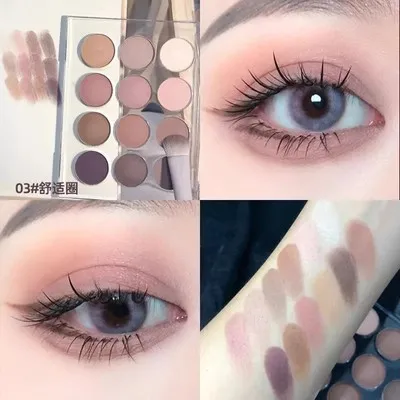 Paleta Super Nude e Sombra Matte, 12 Cores, Brilhante, Longa