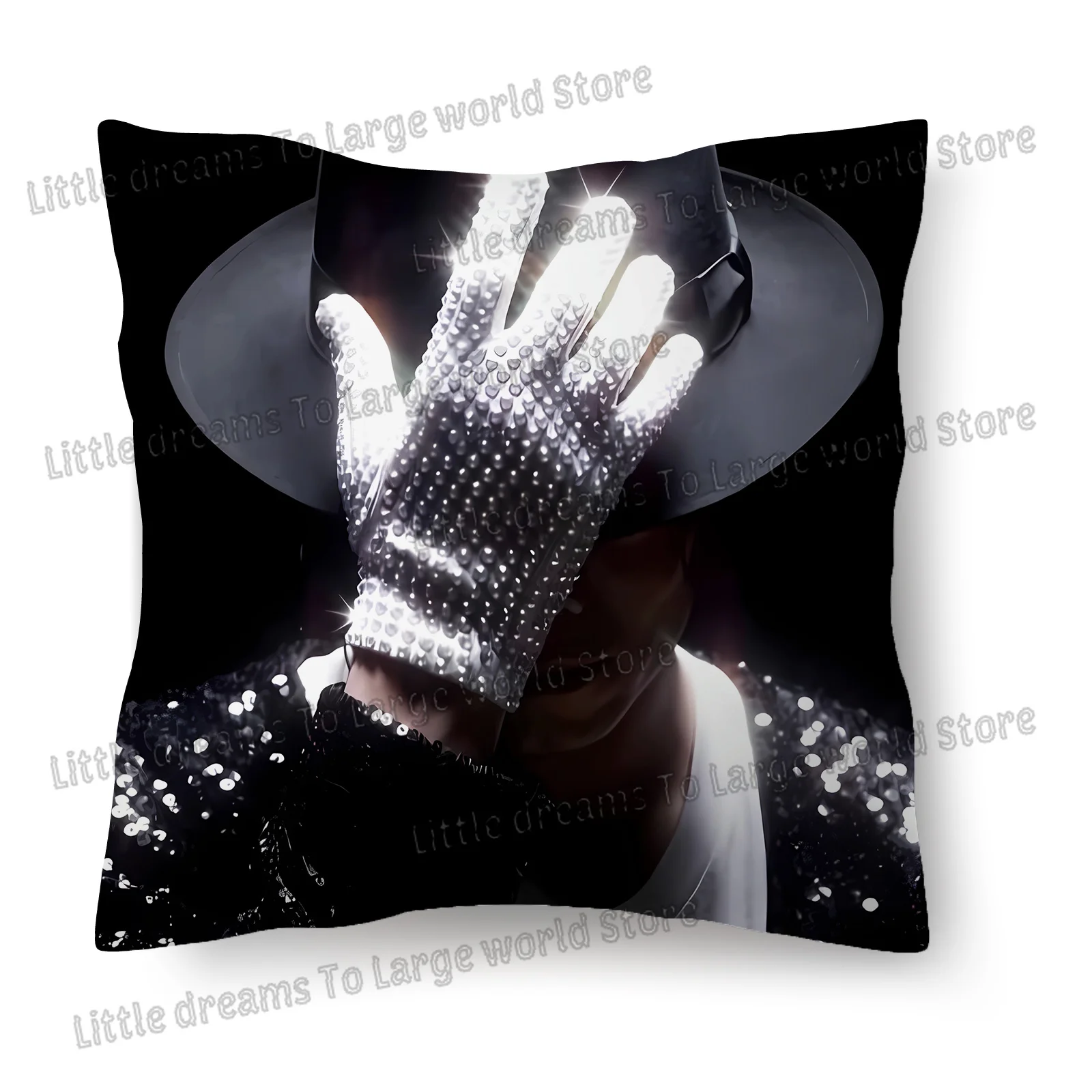 Michael Jackson Pillowcase Singer MJ Decorative 45x45 Pillowcases for Sofa Cushions Square Single-sided Pillowslip Home Ornament - view 2