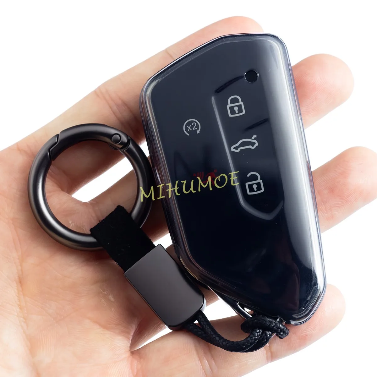 

Transparent Car Key Fob Case Cover Holder For VW Golf MK8 ID.3 ID.4 Seat Leon Tarraco Ateca Skoda Octavia MK4 Cupra Formentor