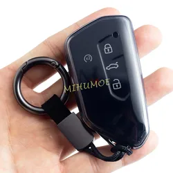 Transparent Car Key Fob Case Cover Holder For VW Golf MK8 ID.3 ID.4 Seat Leon Tarraco Ateca Skoda Octavia MK4 Cupra Formentor
